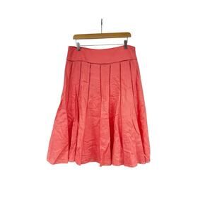 Jones New York Corral Knee Length 100% Linen Skirt Womens 12
